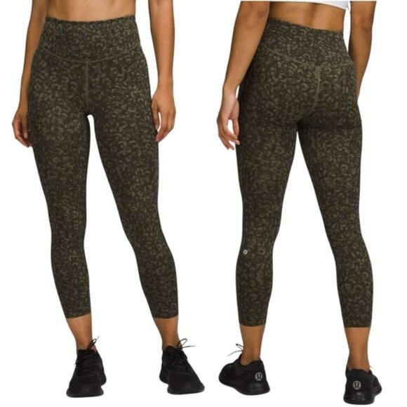 Lululemon Base Pace High-Rise Tight Size 6 25" Intertwined Camo Olive Multi - Picture 1 of 10